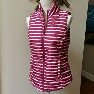 RED CAMEL Fuschia Striped Vest